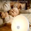 61ElO9GUyFL._AC_SX569_ "مصابيح ليلية مع ضوضاء بيضاء، انعم بأصوات مهدئة، مصباح LED للتحكم باللمس للرضاعة الطبيعية، ضوء ليلي محمول، مؤقت ذاكرة، نوم للأطفال والبالغين (أبيض برو) "