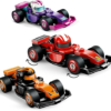ألعاب سيارات السباق قابلة للتجميع F1- نموذج واحد من 12 نموذجًا مصغرًا للسيارات مع خوذات السائقين وعجلات متحركة من ليغو-تشمل فرق فورميلا 1، فيراري، مرسيدس، ماكلارين، ريد بول -علبة المفاجآت- 71049