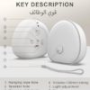 61Z-iq30mhL._AC_SX569_ "مصابيح ليلية مع ضوضاء بيضاء، انعم بأصوات مهدئة، مصباح LED للتحكم باللمس للرضاعة الطبيعية، ضوء ليلي محمول، مؤقت ذاكرة، نوم للأطفال والبالغين (أبيض برو) "